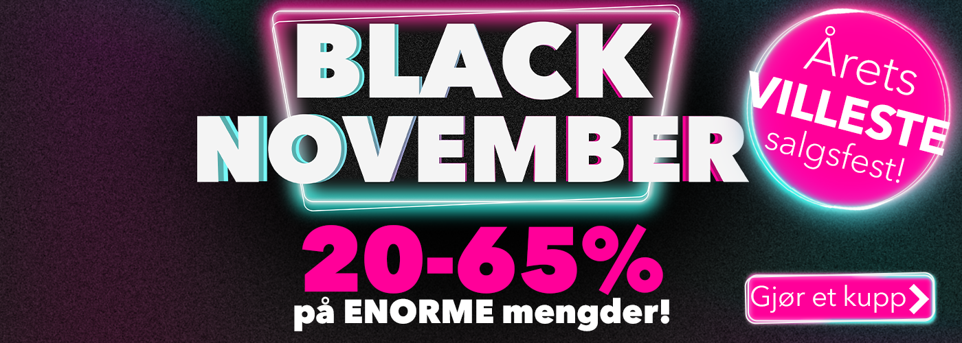 Black November - 20-65% rabatt!