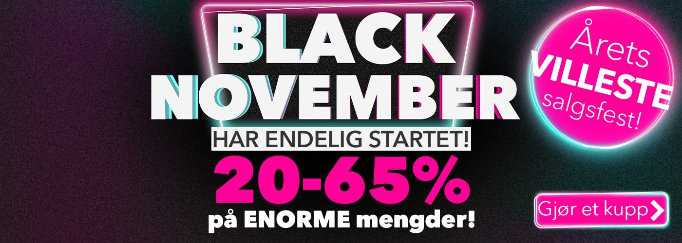 Black November - 20-65% rabatt!