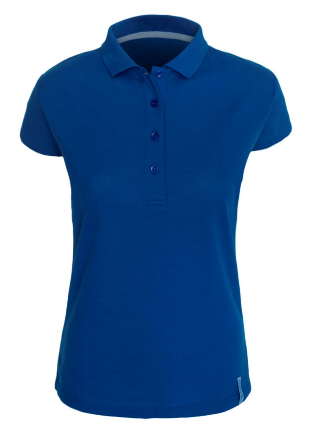 Knuten piqueskjorte dame Electric Blue - 1