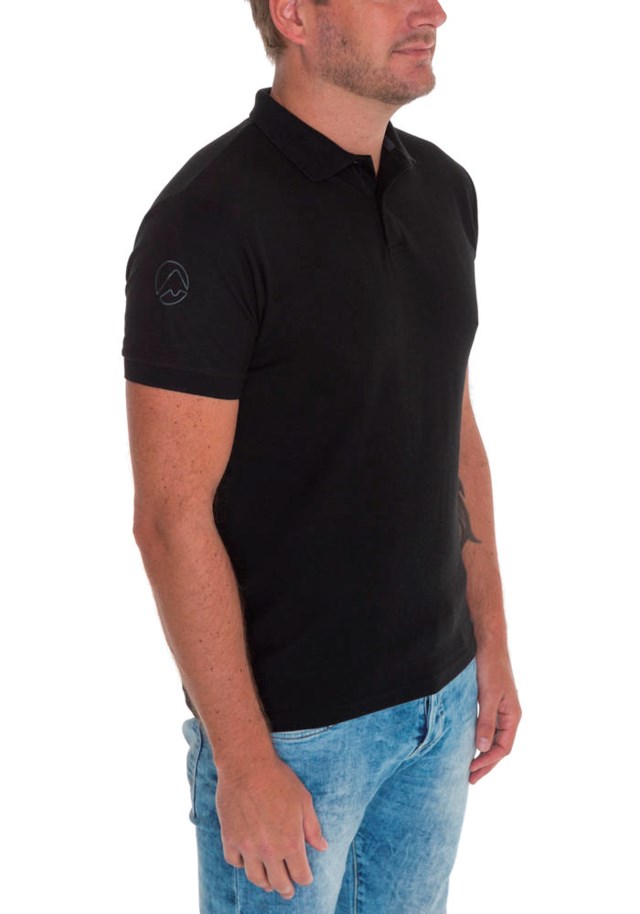 Knuten piqueskjorte Black Herre - 1