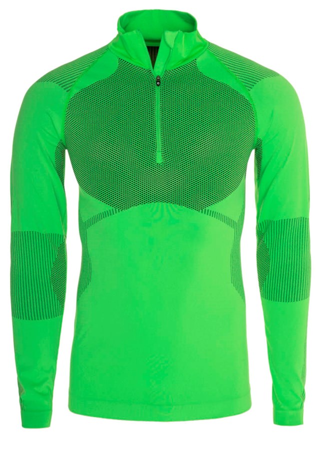 Bjor seamless Half Zip genser Green Becko/ Jet Black - 1