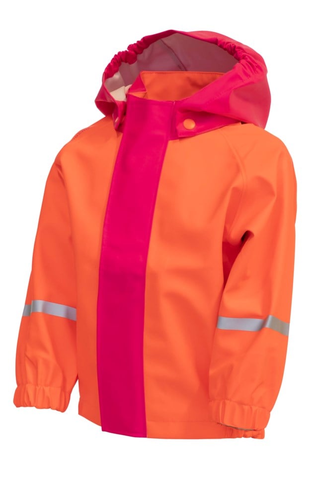 Vestland regnjakke barn 1-7 Fiery Coral/ Pink Glo - 1