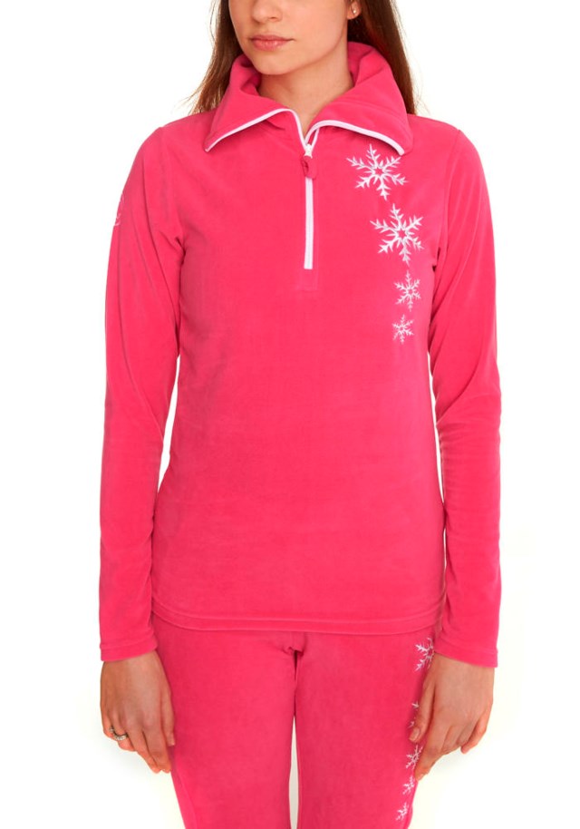 Issvelldal zip genser Pink Glo - 1