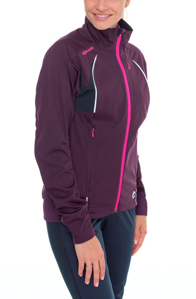 Himmelsyna softshelljakke Potent Purple/ Dress Blues - 1
