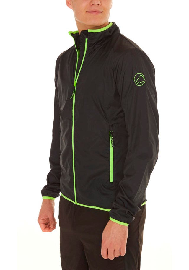 Osnes lettvektsjakke Jet Black/ Green Becko - 1