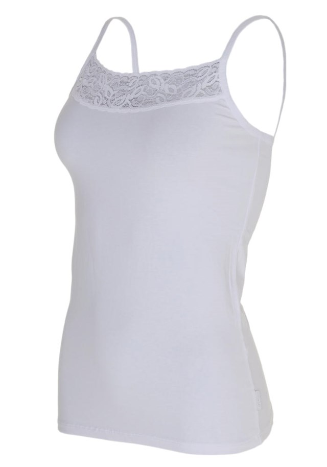 Lanes blondesinglet Bright White/Peach Nectar - 1