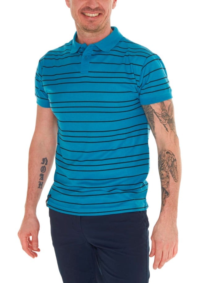 Ona resirk piqueskjorte Black|Turquoise Herre - 1