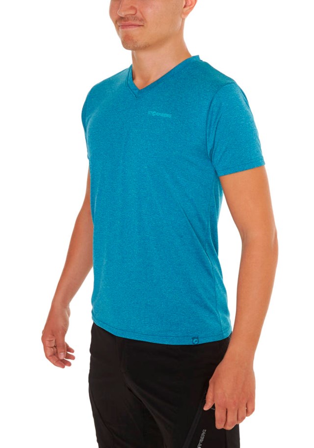 Huldefossen v-hals t-skjorte Blue Herre - 1