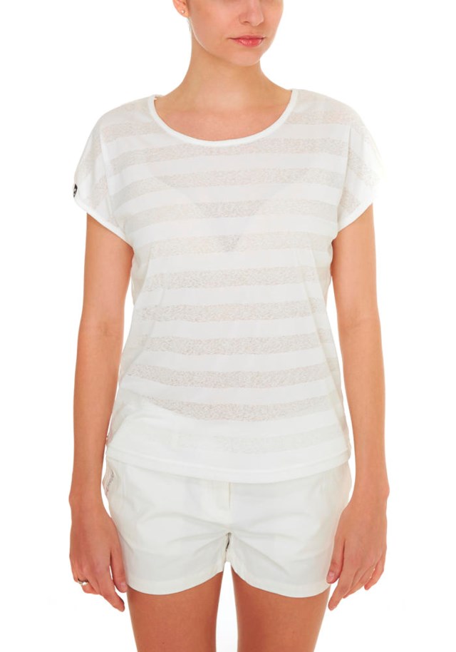 Stige t-skjorte Bright White/Peach Nectar - 1