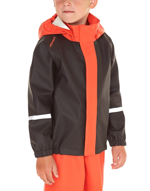 Vestland regnjakke barn 1-7 Grey|Orange Barn - 1