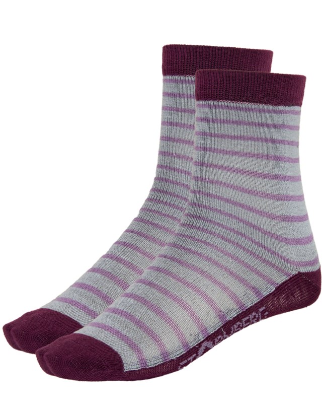 Nardolines ullsokk barn 1-7 Potent Purple/ Grey Melange - 1