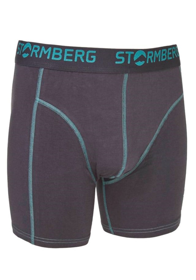 Mildenes lang bomull boxer Grey|Turquoise Herre - 1