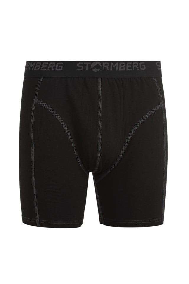 Mildenes lang bomull boxer Black|Grey Herre - 1