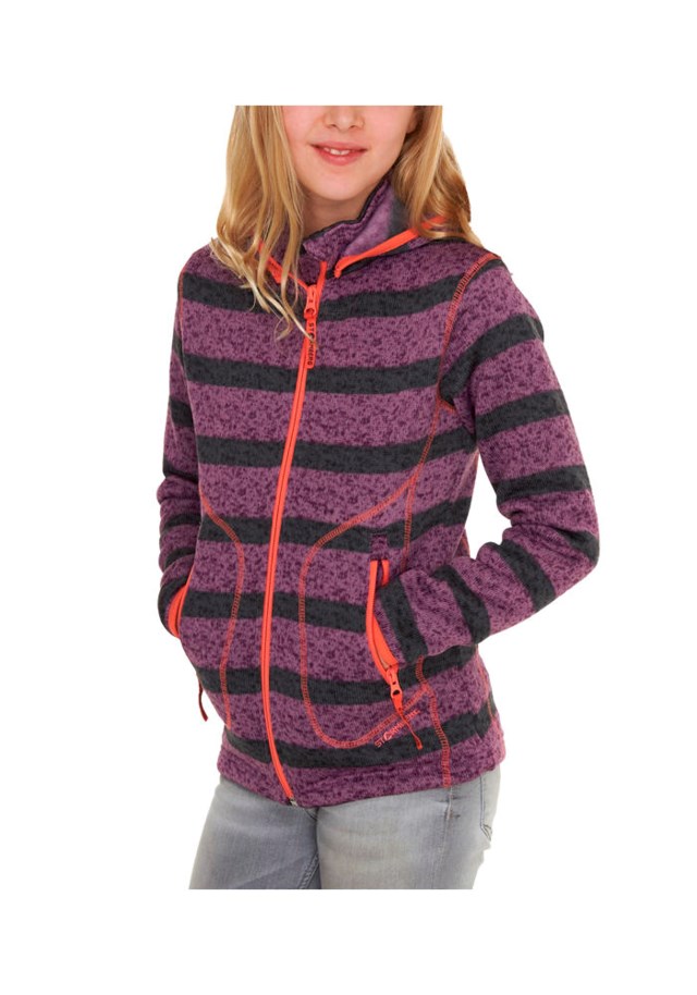 Myrdal fleecejakke barn 8-14 Grapeade/Ebony Grey - 1