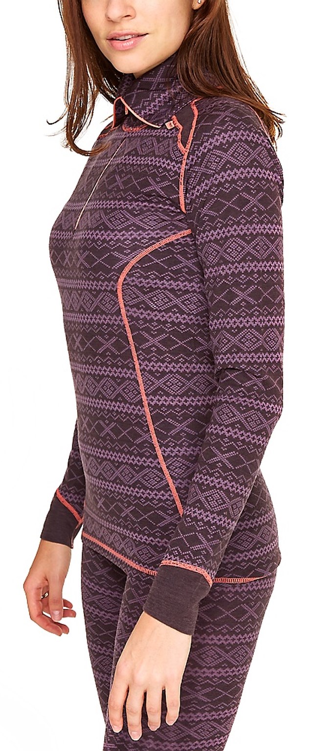 Suleskar 2-lags ulltrøye Grey|Purple Dame - 1