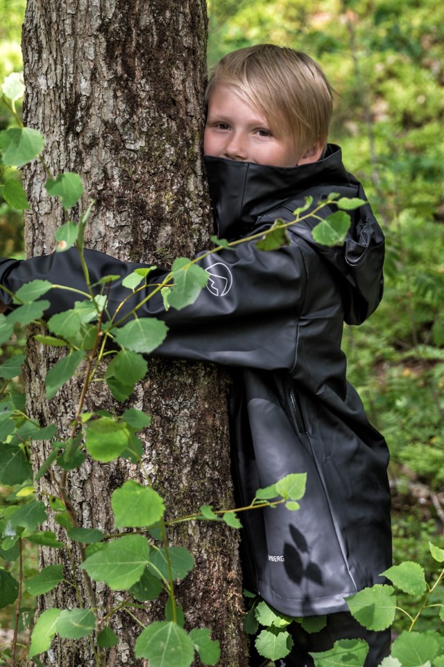 Vestergapet regnjakke barn 8-14 Black Barn - 1