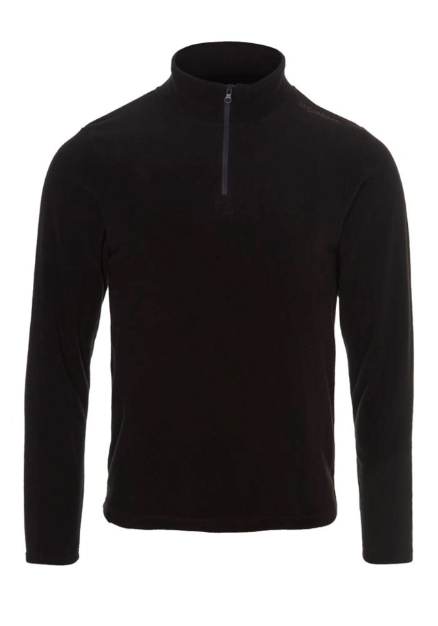 Fløyen Half Zip fleecegenser Jet Black - 1