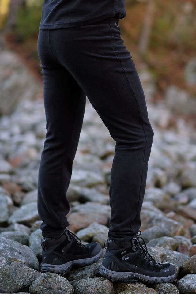 Fløyen fleecelongs Jet Black - 1