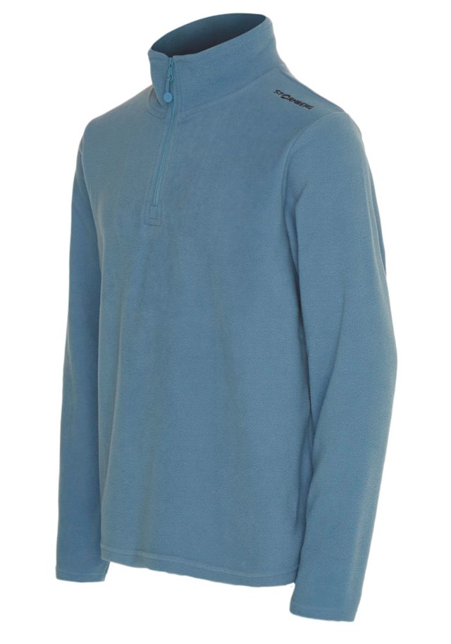 Fløyen fleecegenser barn 8-14 Faded Denim - 1