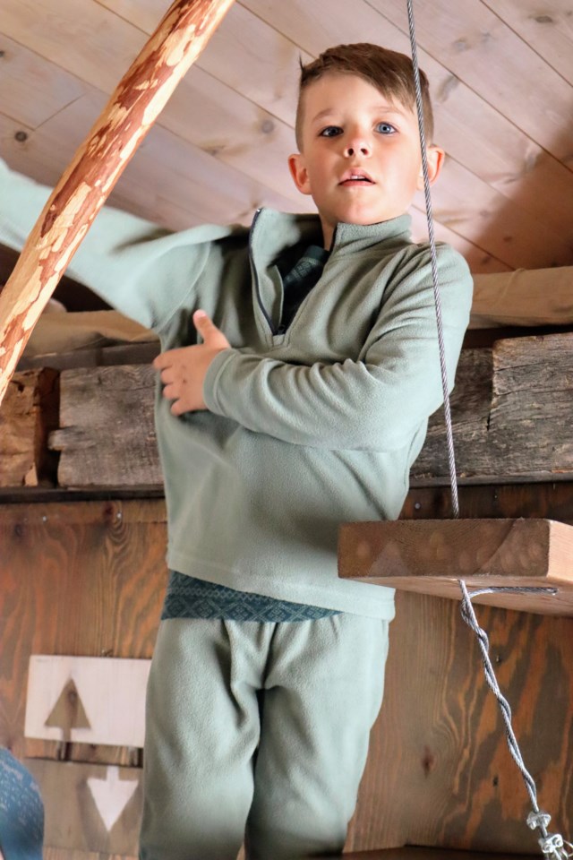 Fløyen fleecegenser barn 1-7 Green Barn - 1