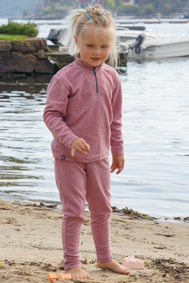 Fløyen fleecelongs barn 1-7 Pink Barn - 1