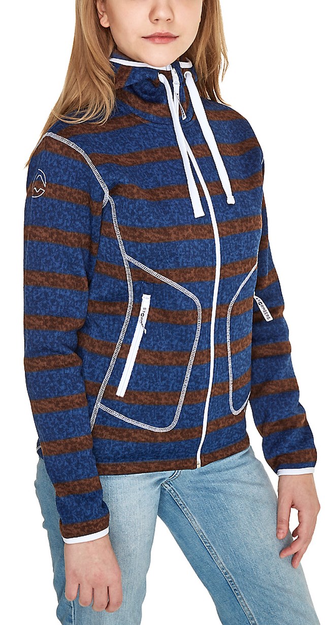 Myrdal fleecejakke Pine Bark/Ensign Blue - 1