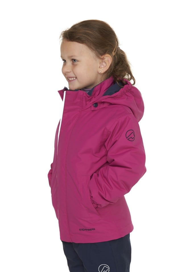 Robust vattert jakke barn 1-7 Very Berry Pink - 1