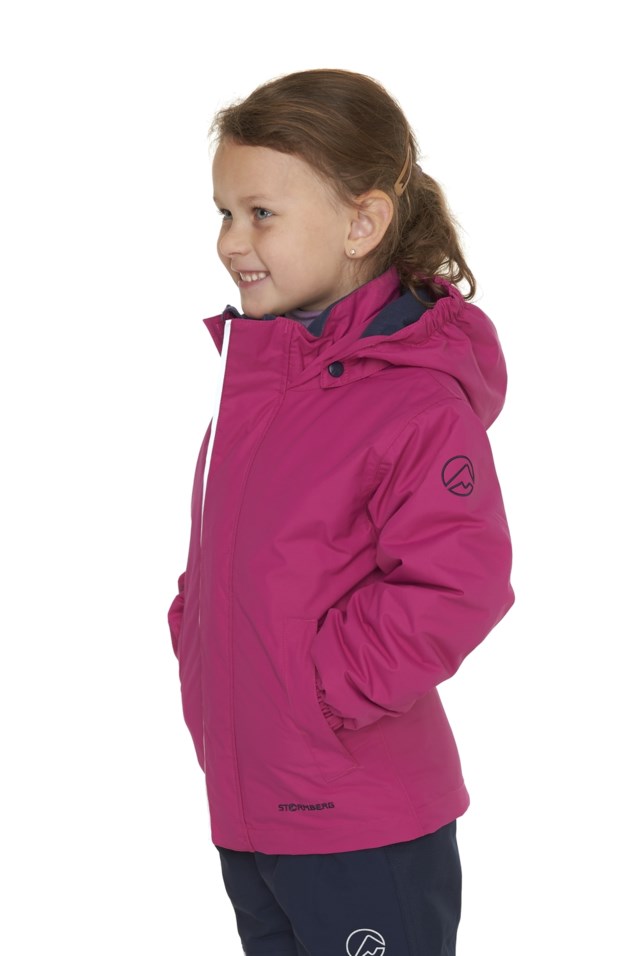 Robust vattert jakke barn 1-7 Pink Barn - 1