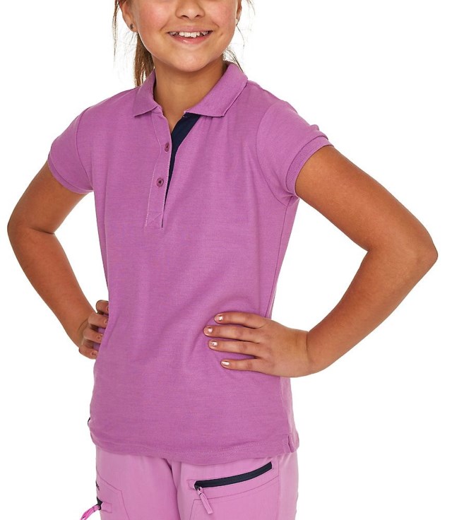 Knutenlia piqueskjorte barn 8-14 Purple Barn - 1