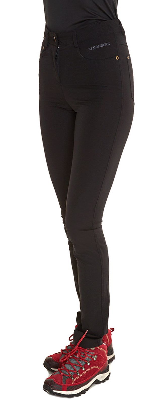 Lia slimfit turbukse Jet Black - 1