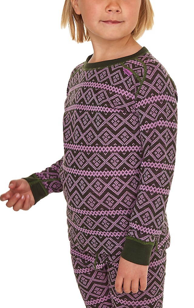 Rauland 2-lags ulltrøye barn 1-7 Purple Barn - 1