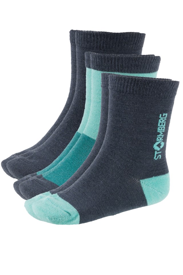 Tippetue ullsokk barn 3-pack Green Barn - 1