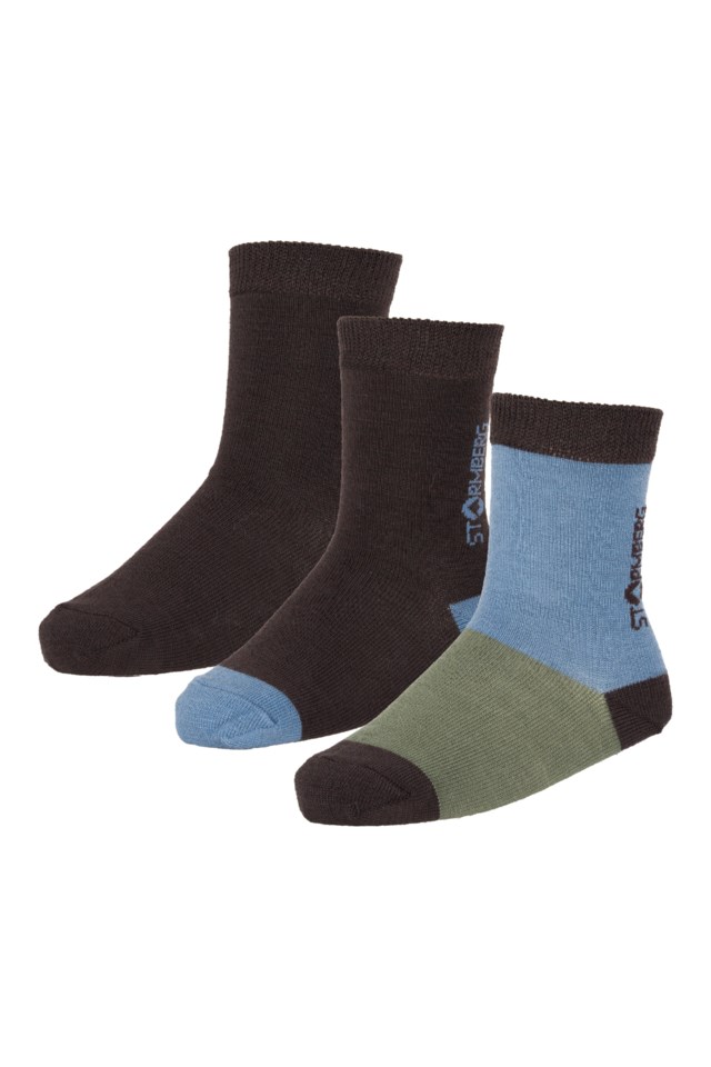 Tippetue ullsokk barn 3-pack Blue Barn - 1