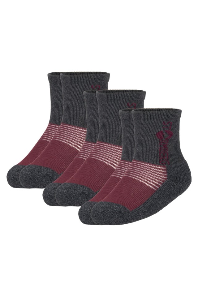 Marka 3-pack tursokk barn 1-7 Grey|Purple Barn - 1
