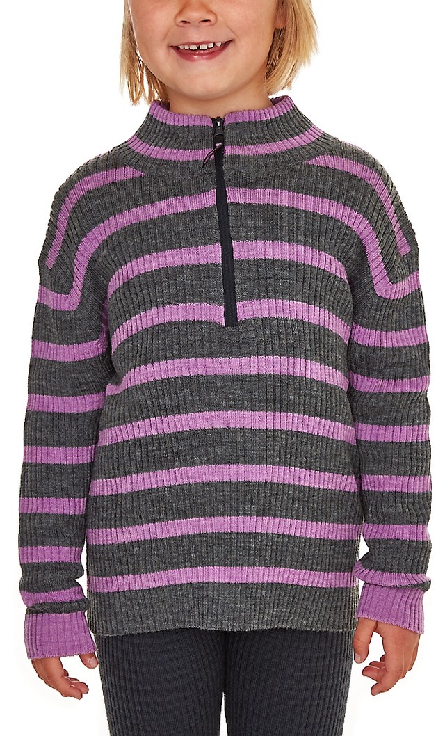 Trollheia Half Zip ullgenser barn 1-7 Violet/Castlerock - 1