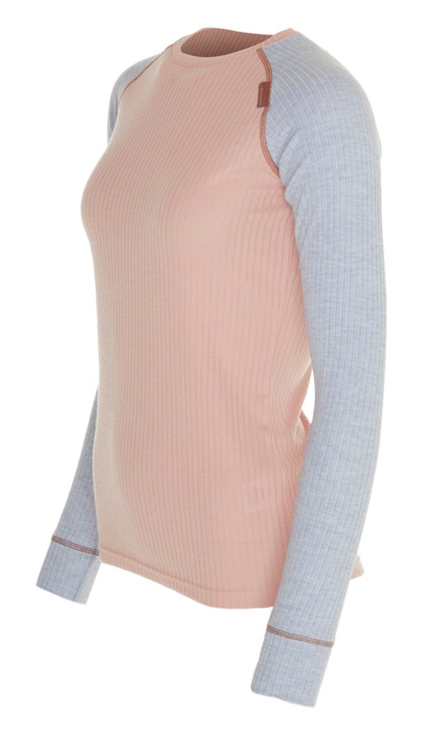 Lindland trøye grey melange/pale mauve - 1