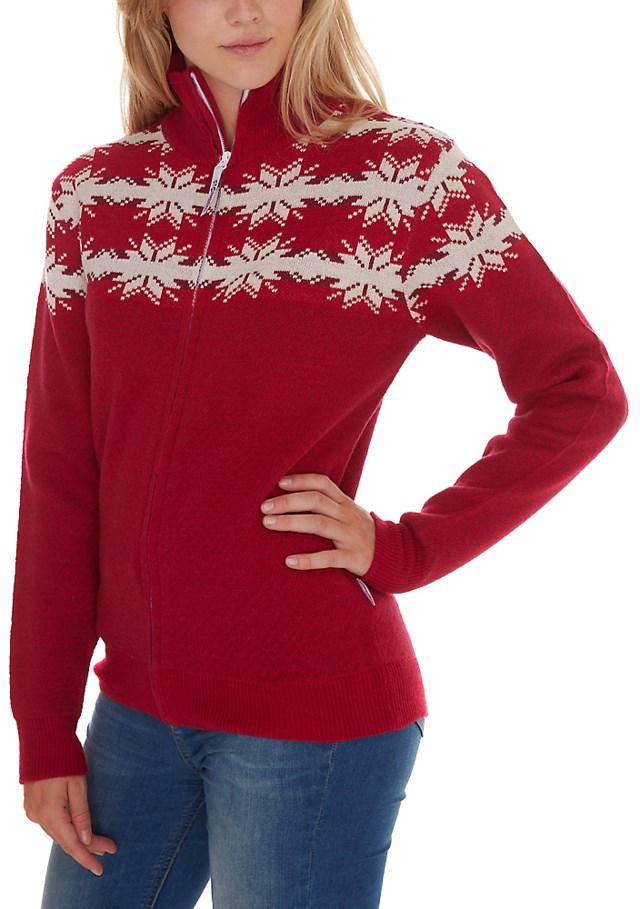 Vardefjellet ulljakke White|Red Dame - 1