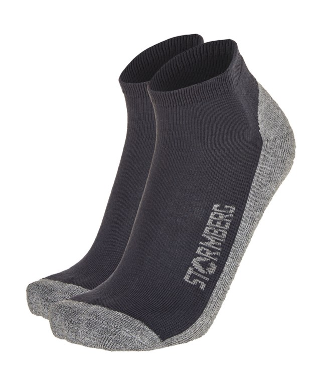 Burnes coolmax ankelsokk Ebony Grey/Black - 1