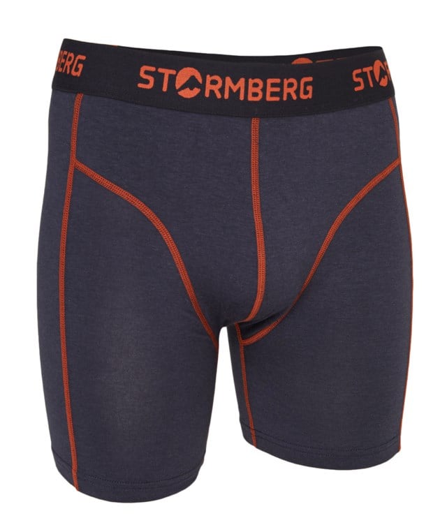 Smi bambus lang boxer Grey|Orange Herre - 1