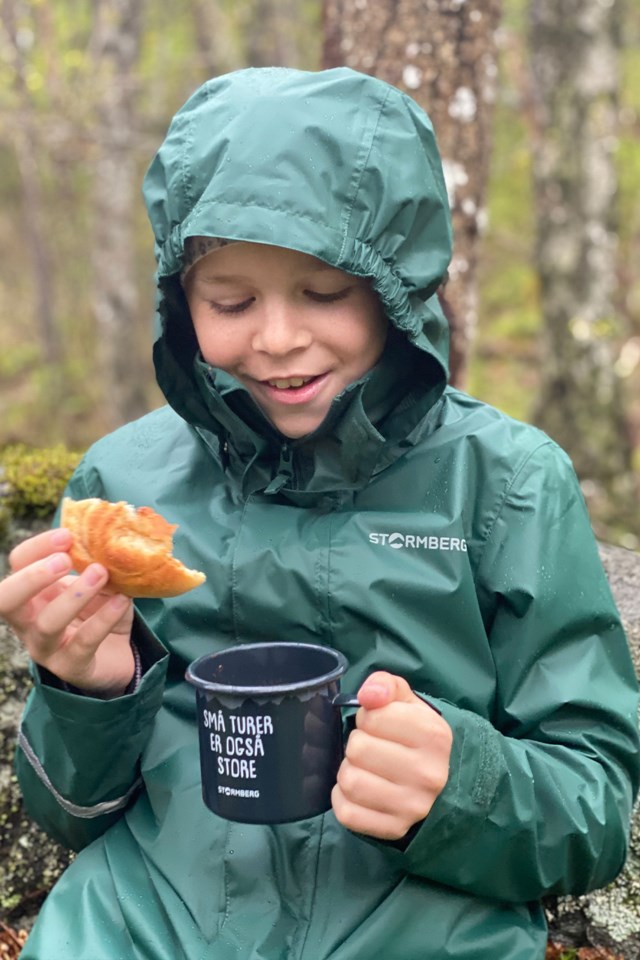 Mjelle regnjakke barn 8-14 Green Barn - 1