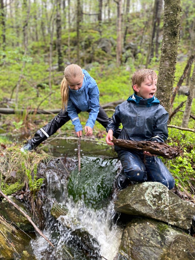 Mjelle regnbukse barn 8-14 Grey Barn - 1