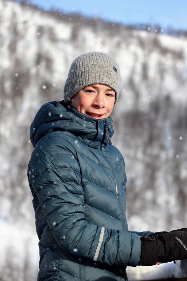 Nordfjell dunjakke barn 8-14 Grey|Blue Barn - 1