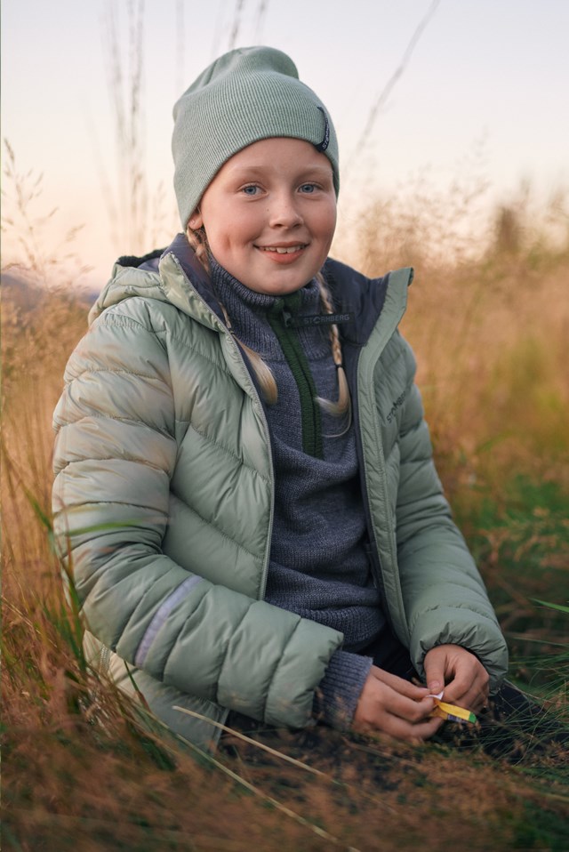 Nordfjell dunjakke barn 8-14 Green Barn - 1