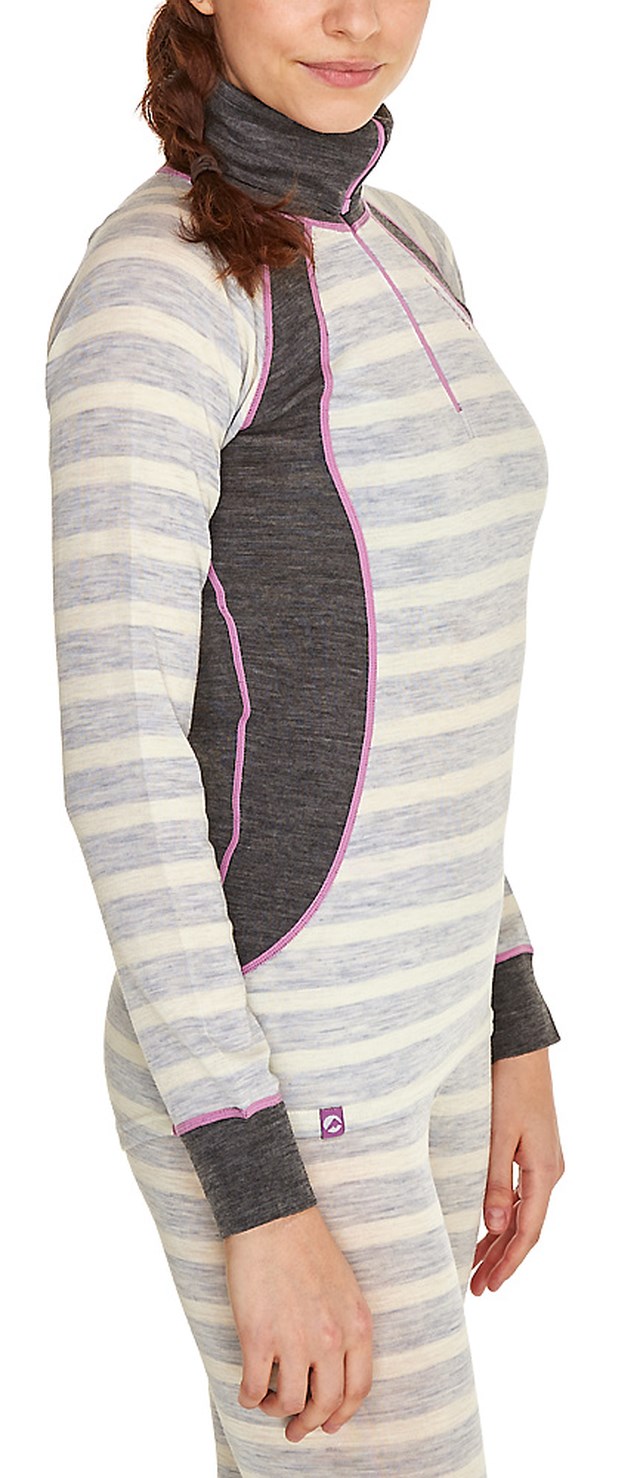 Salbu ullpolo zip Light grey melange - 1