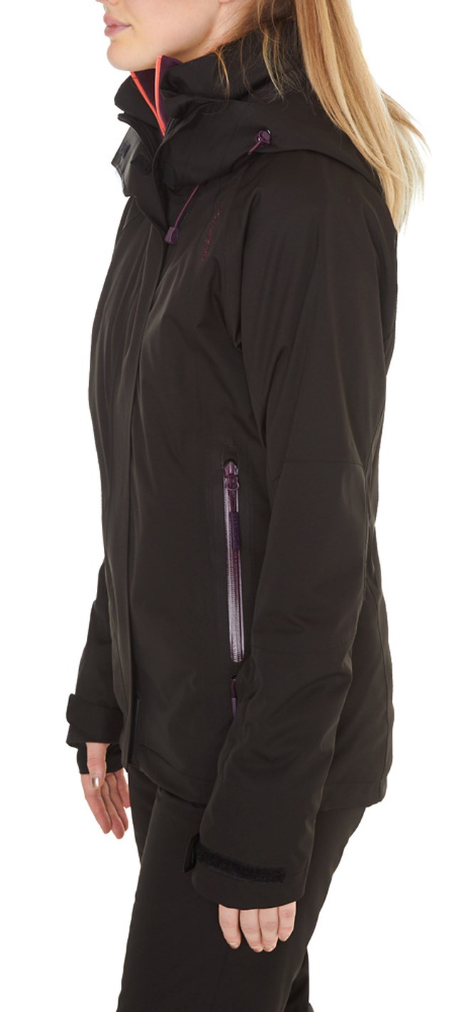 Trolltind vattert skalljakke Jet Black/ Italian Plum - 1
