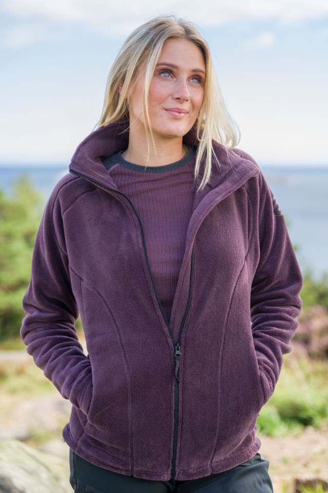 Hyggestien fleecejakke Huckleberry / Jet Black - 1