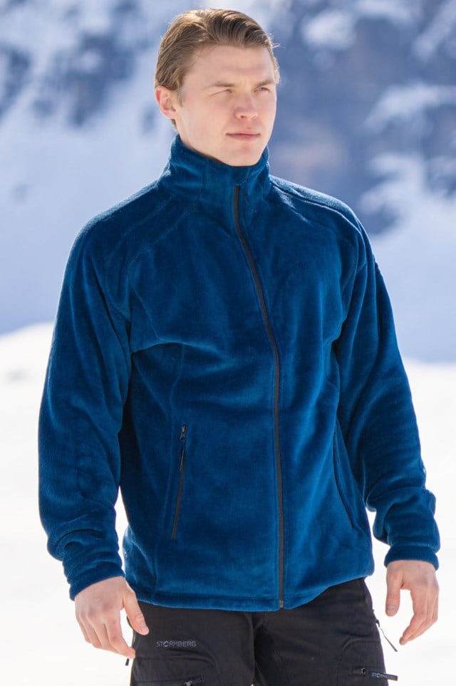 Hyggestien fleecejakke Blue Herre - 1