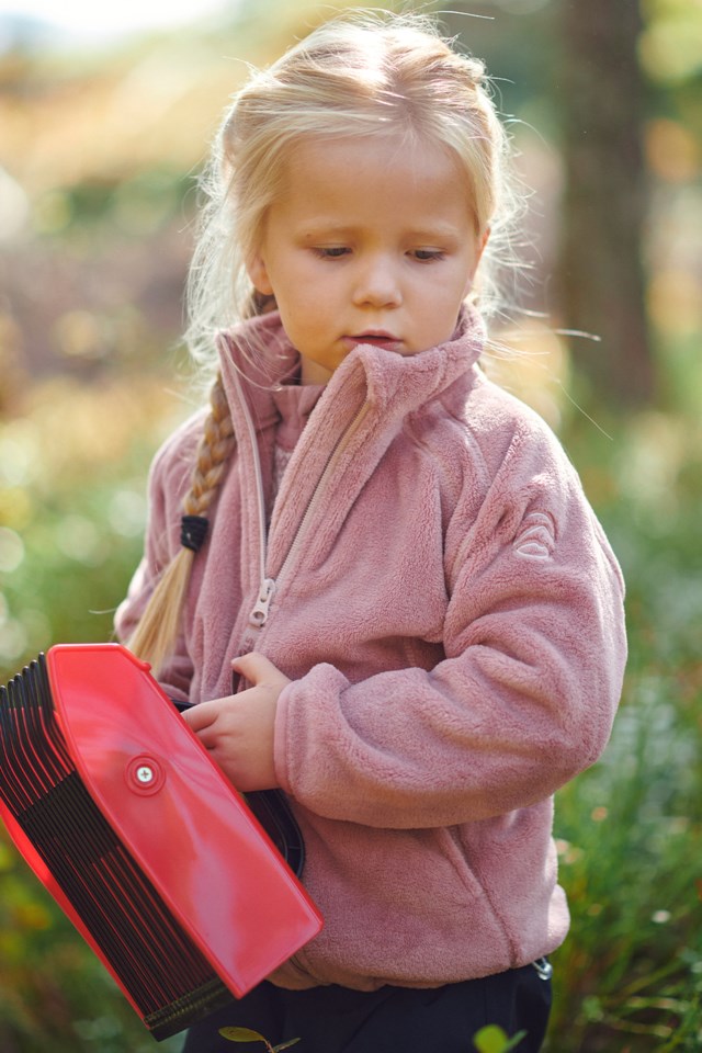 Hyggestien fleecejakke barn 1-7 Pink Barn - 1