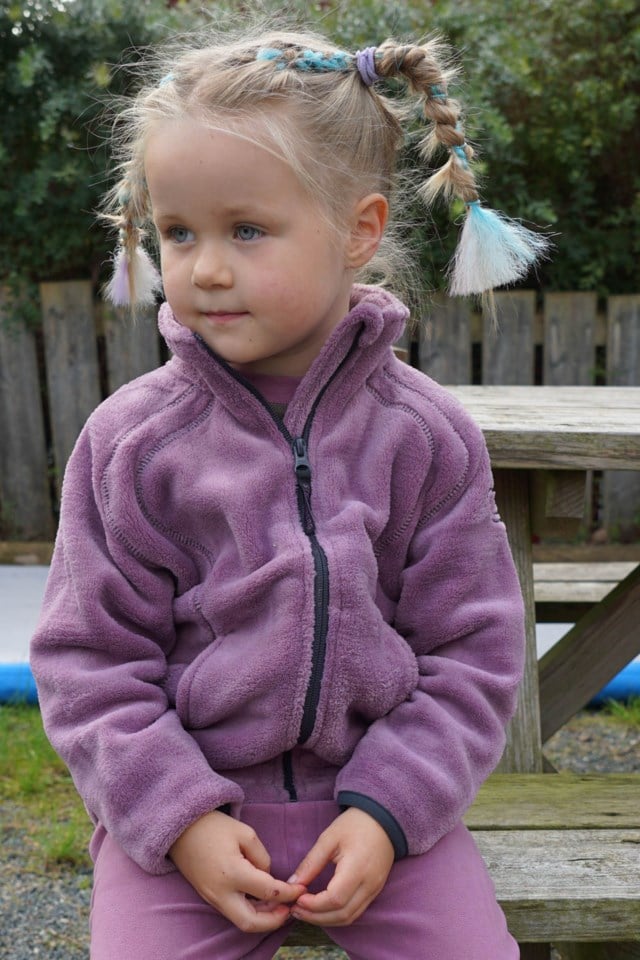 Hyggestien fleecejakke barn 1-7 Pink Barn - 1