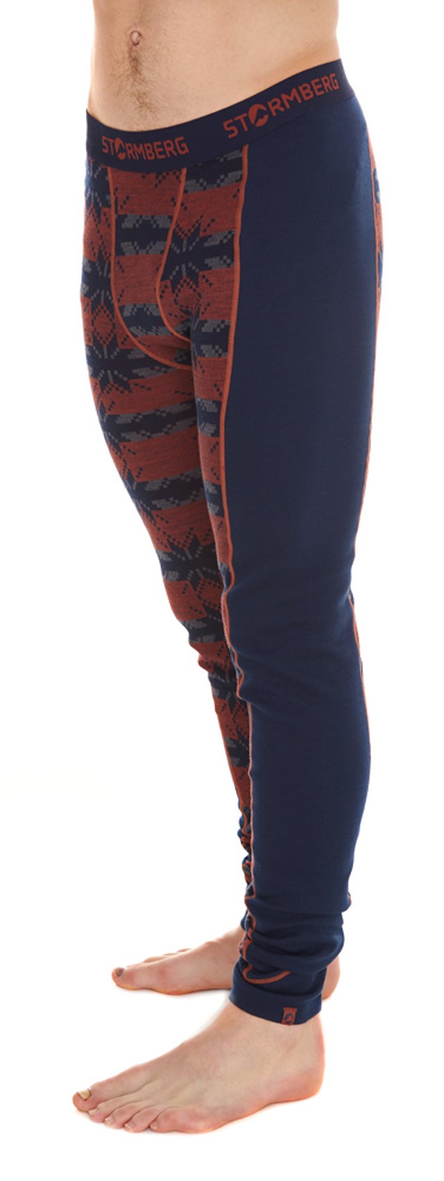 Frostfjell 2-lags ullongs Picante Red/Dress Blues - 1